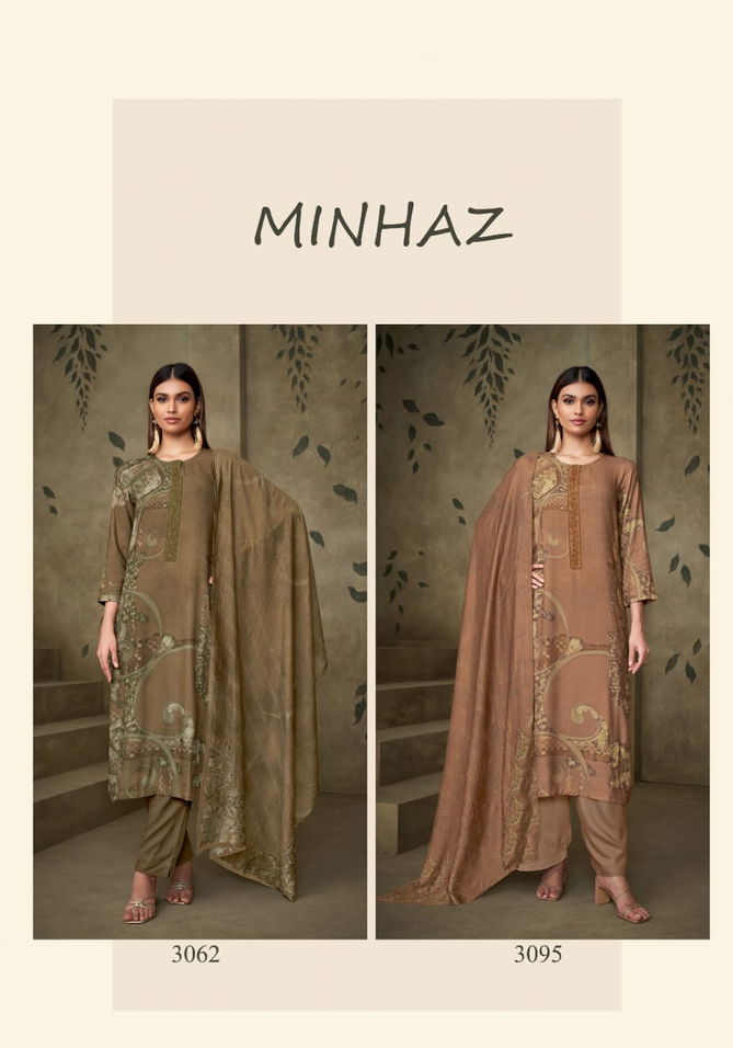 Minhaz By Sahiba Muslin Silk Digital Printed Dress Material Exporters In India